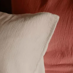 Taie d'oreiller gaze de coton bio Lou - Beige - 50 x 70 cm