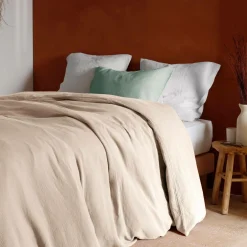 Taie d'oreiller gaze de coton bio Lou - Vert d'eau - 50 x 70 cm