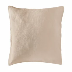 Taie d'oreiller gaze de coton bio Lou - Beige - 65 x 65 cm