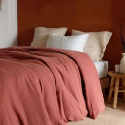 Taie d'oreiller gaze de coton bio Lou - Beige - 65 x 65 cm