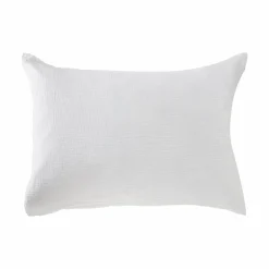 Taie d'oreiller gaze de coton bio Lou - Blanc - 50 x 70 cm