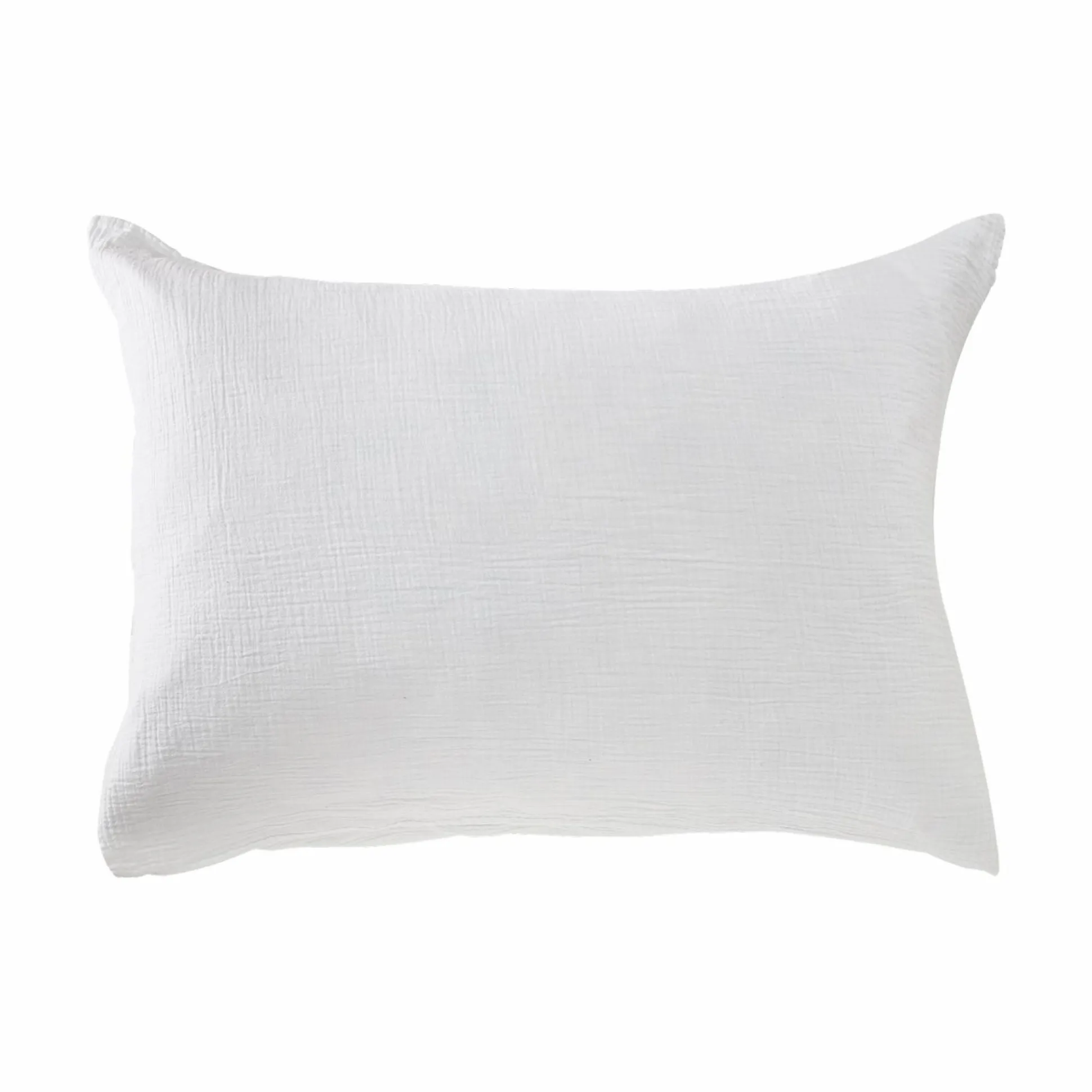 Taie d'oreiller gaze de coton bio Lou - Blanc - 50 x 70 cm