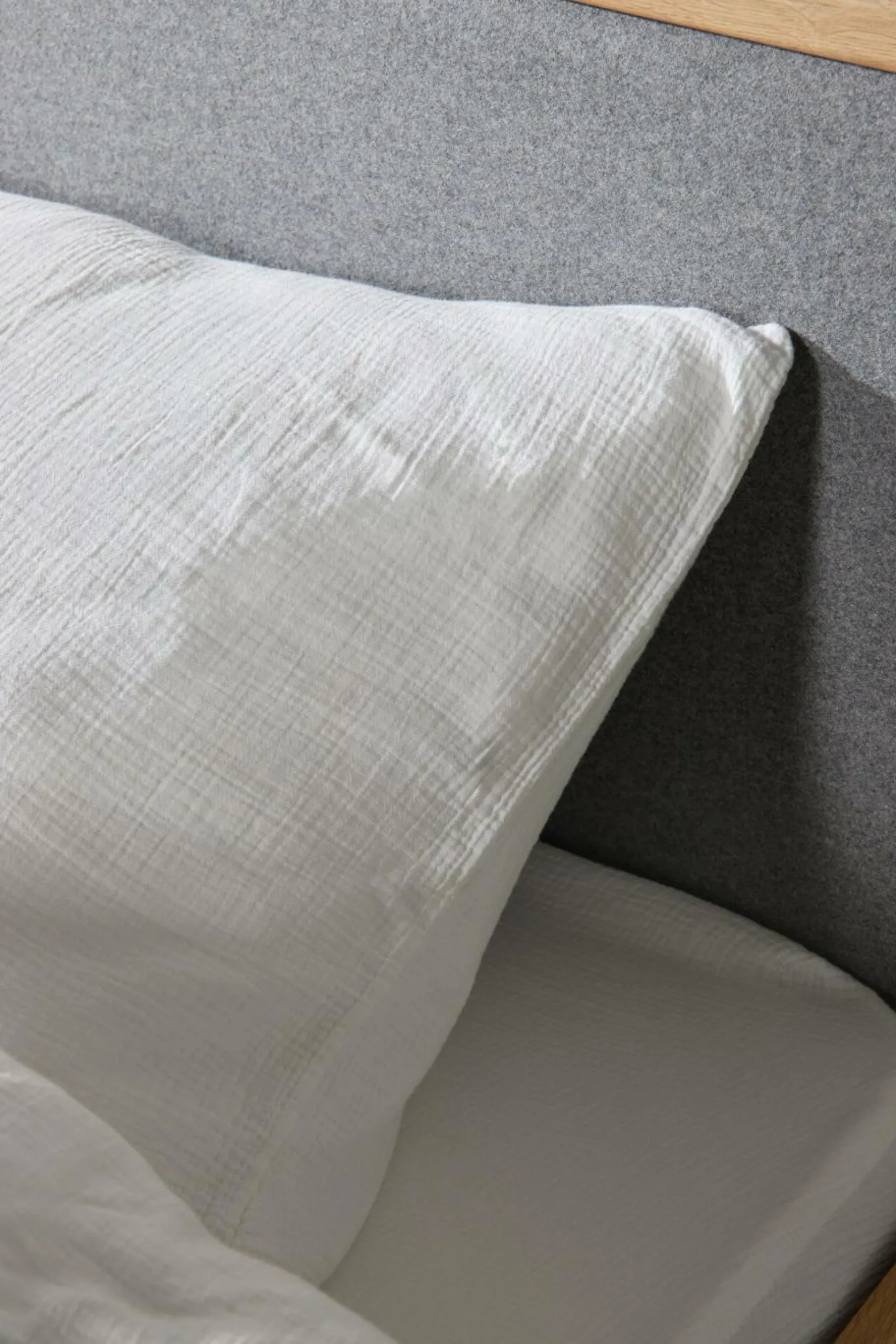 Taie d'oreiller gaze de coton bio Lou - Blanc - 50 x 70 cm