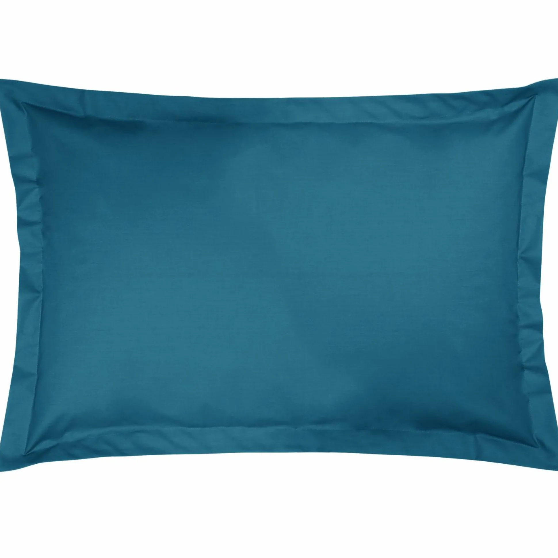 Taie d'oreiller percale bio Elise - Bleu Paon - Taie d'oreiller 50 x 75 cm