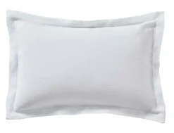 Taie d'oreiller volant perforé lin Suzette - Blanc - 50 x 75 cm