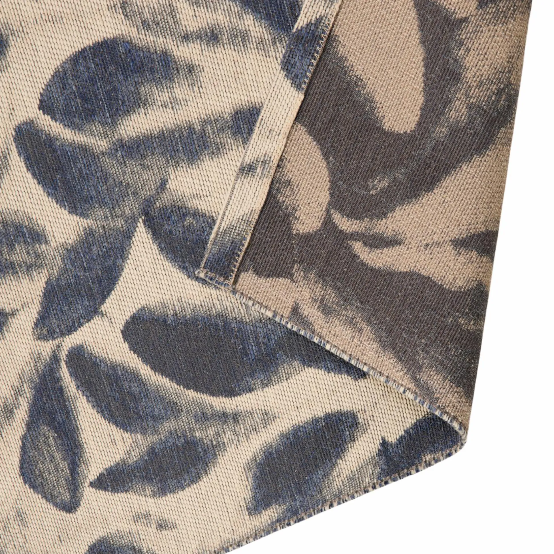 Tapis Plantain - Ecru/Bleu - 170 x 240 cm