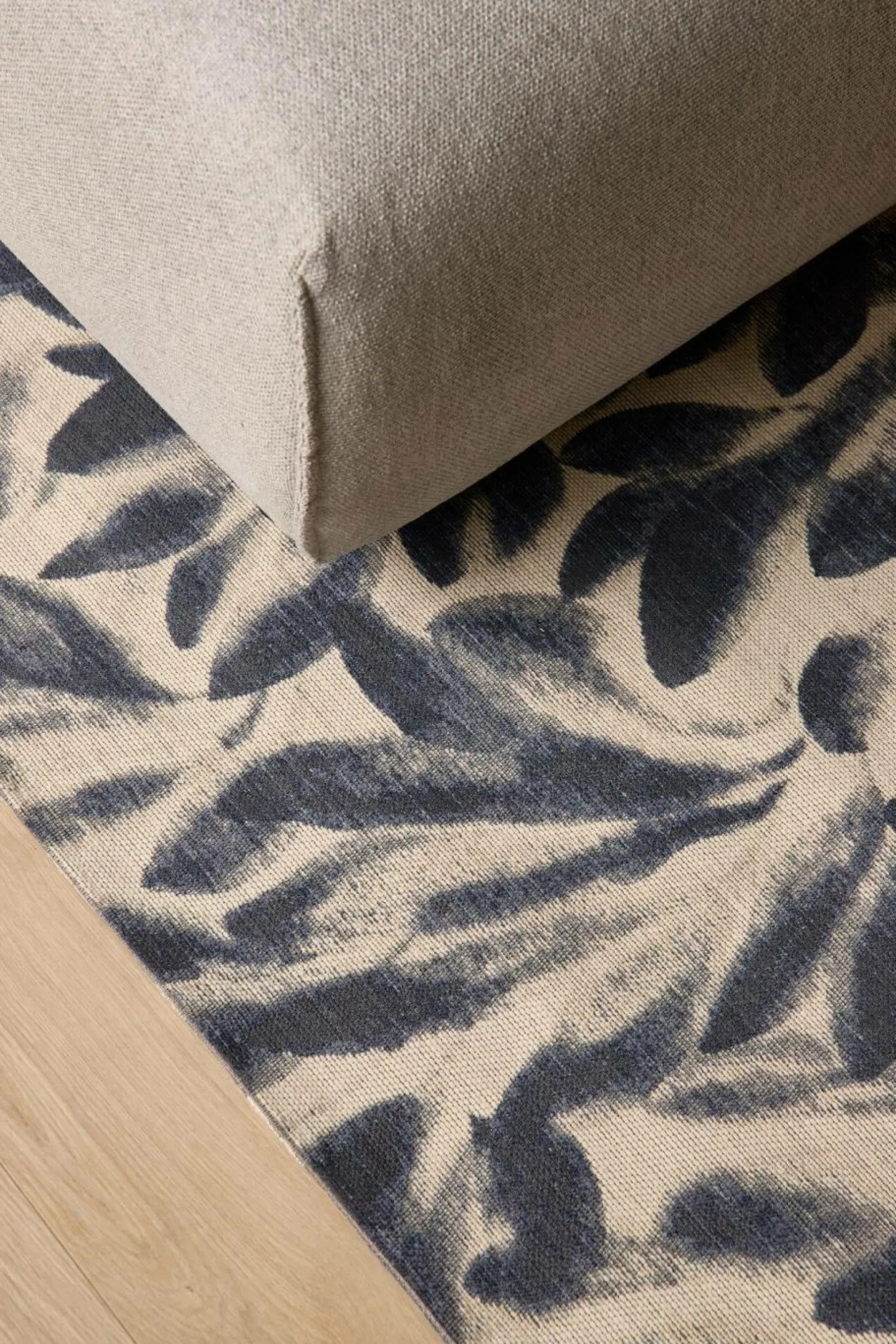 Tapis Plantain - Ecru/Bleu - 170 x 240 cm