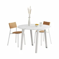 TIPTOE Table à manger en plastique recyclé New Modern - Blanc Nuage