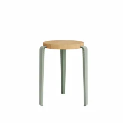 TIPTOE Tabouret Lou chêne - Gris Eucalyptus