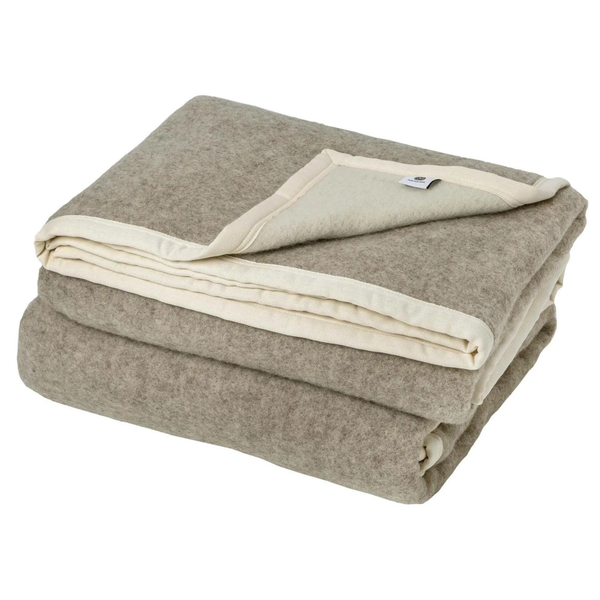 TOISON D'OR Couverture 100% pure laine vierge sans teinture Pastorale - 180 x 240 cm