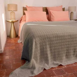 TOISON D'OR Dessus de lit coton stone-washed Bari - Dune - 180 x 250 cm