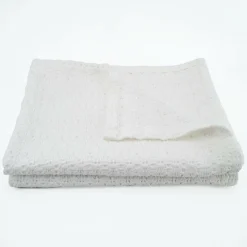 TOISON D'OR Dessus de lit coton stone-washed Bari - Blanc - 180 x 250 cm