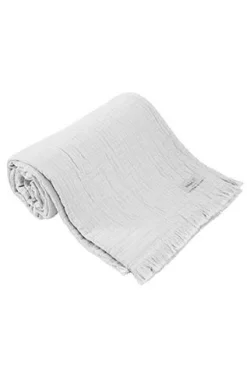 TOISON D'OR Plaid gaze de coton Brehat - Blanc