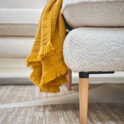 TOISON D'OR Plaid gaze de coton Brehat - Miel