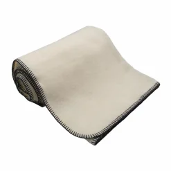 TOISON D'OR Plaid laine Aspen - Fil gris - 180 x 240 cm