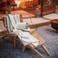 TOISON D'OR Plaid laine Aspen - Fil camel - 180 x 240 cm