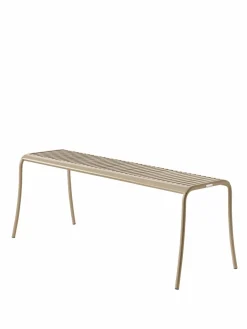 TOLIX Banc lames Patio - Beige Gris
