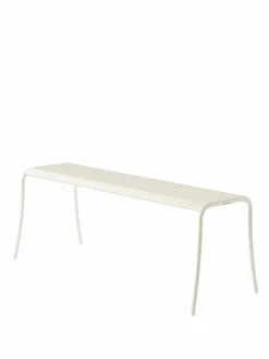 TOLIX Banc lames Patio - Blanc Perlé