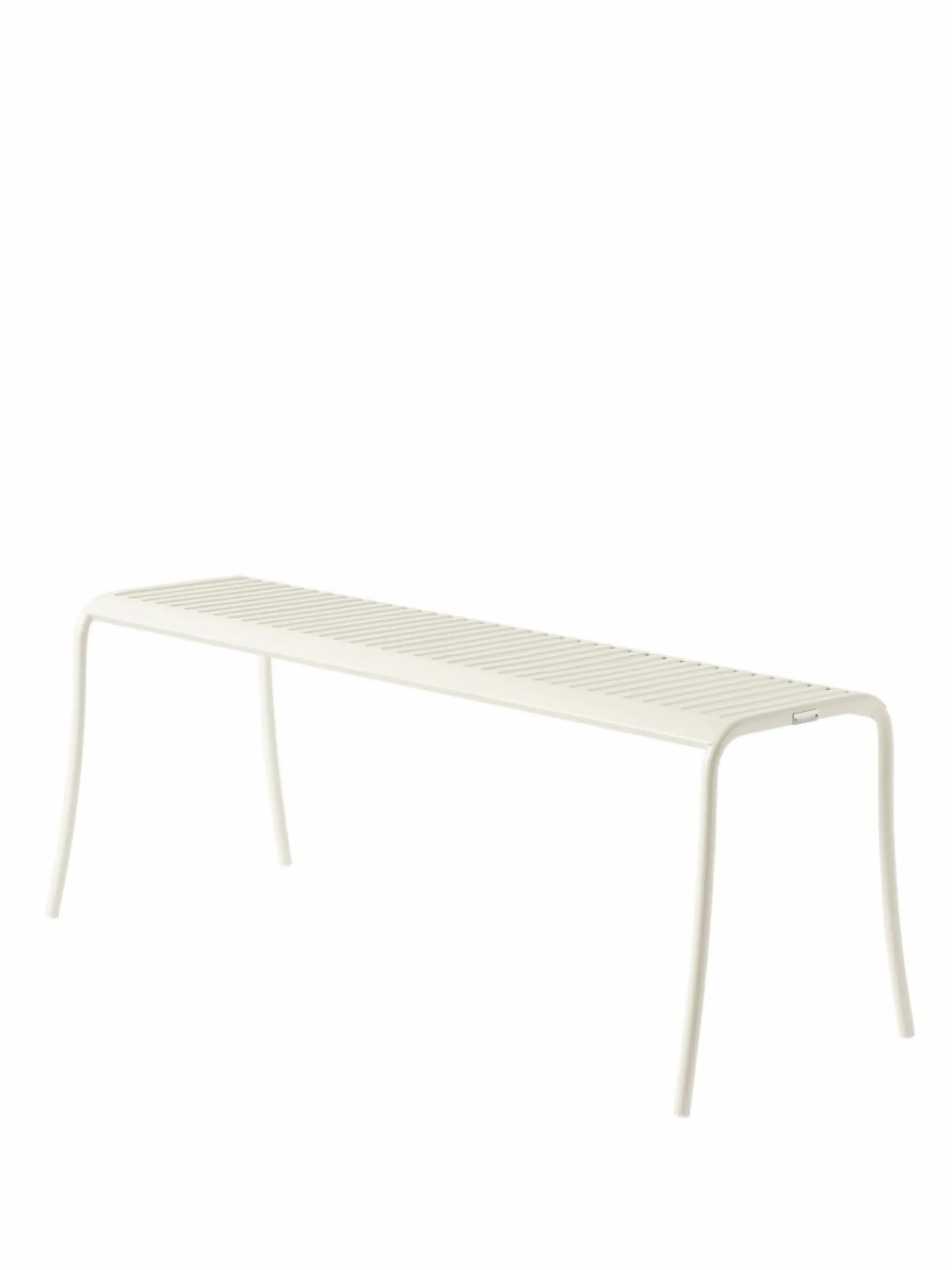 TOLIX Banc lames Patio - Blanc Perlé