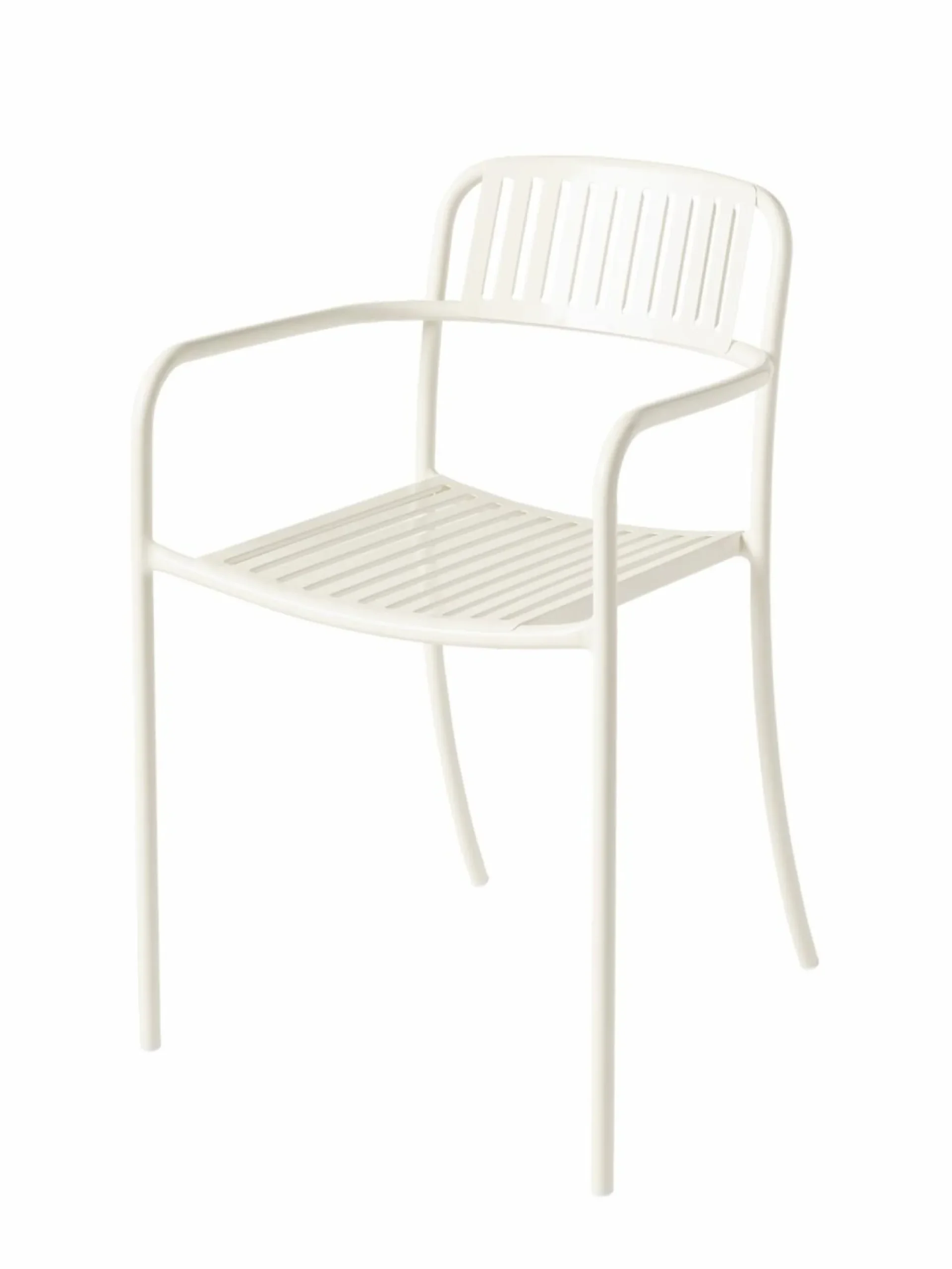 TOLIX Fauteuil lames Patio - Blanc Perlé