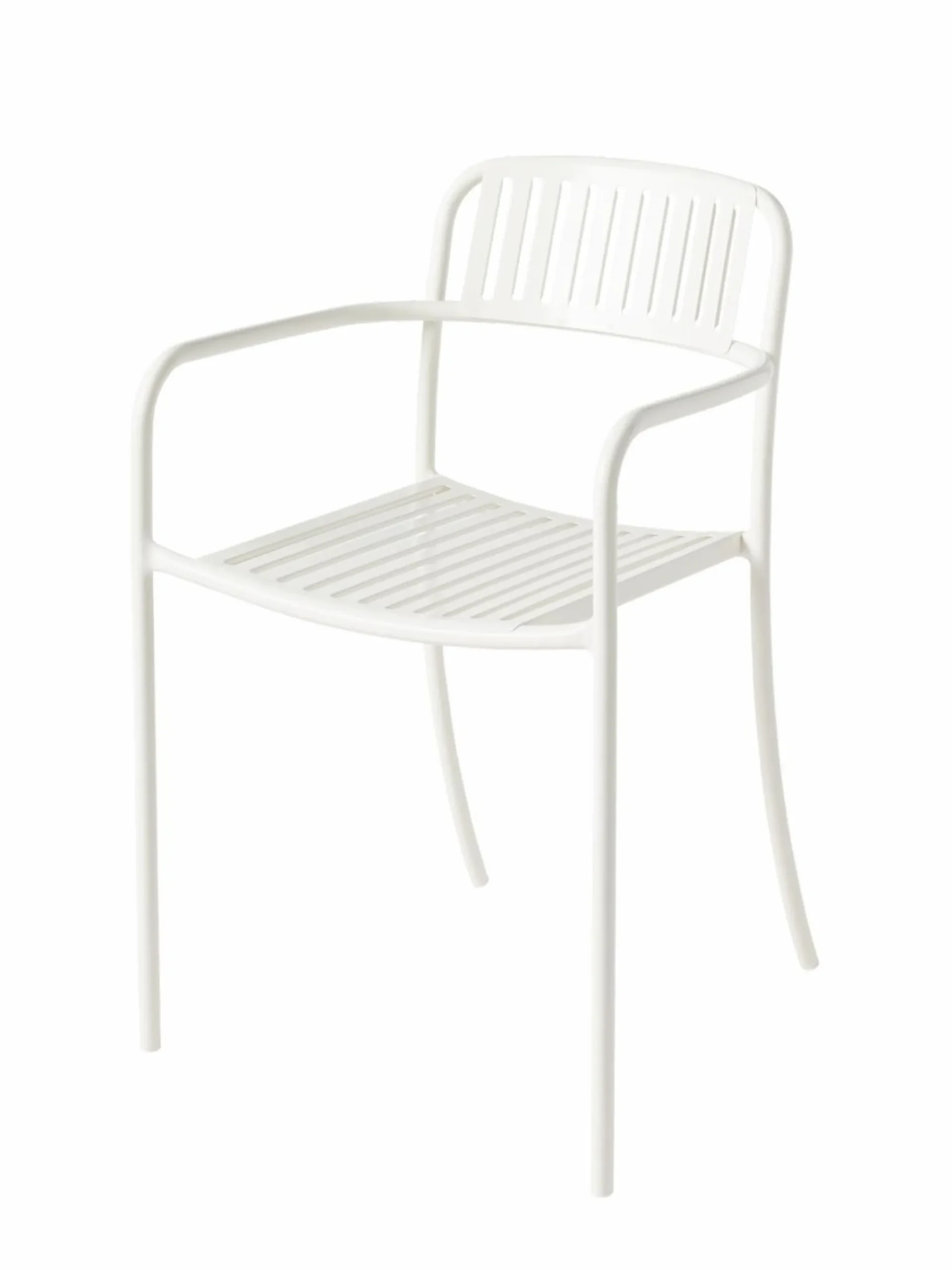 TOLIX Fauteuil lames Patio - Blanc Pur