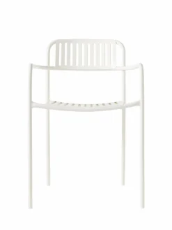 TOLIX Fauteuil lames Patio - Blanc Pur