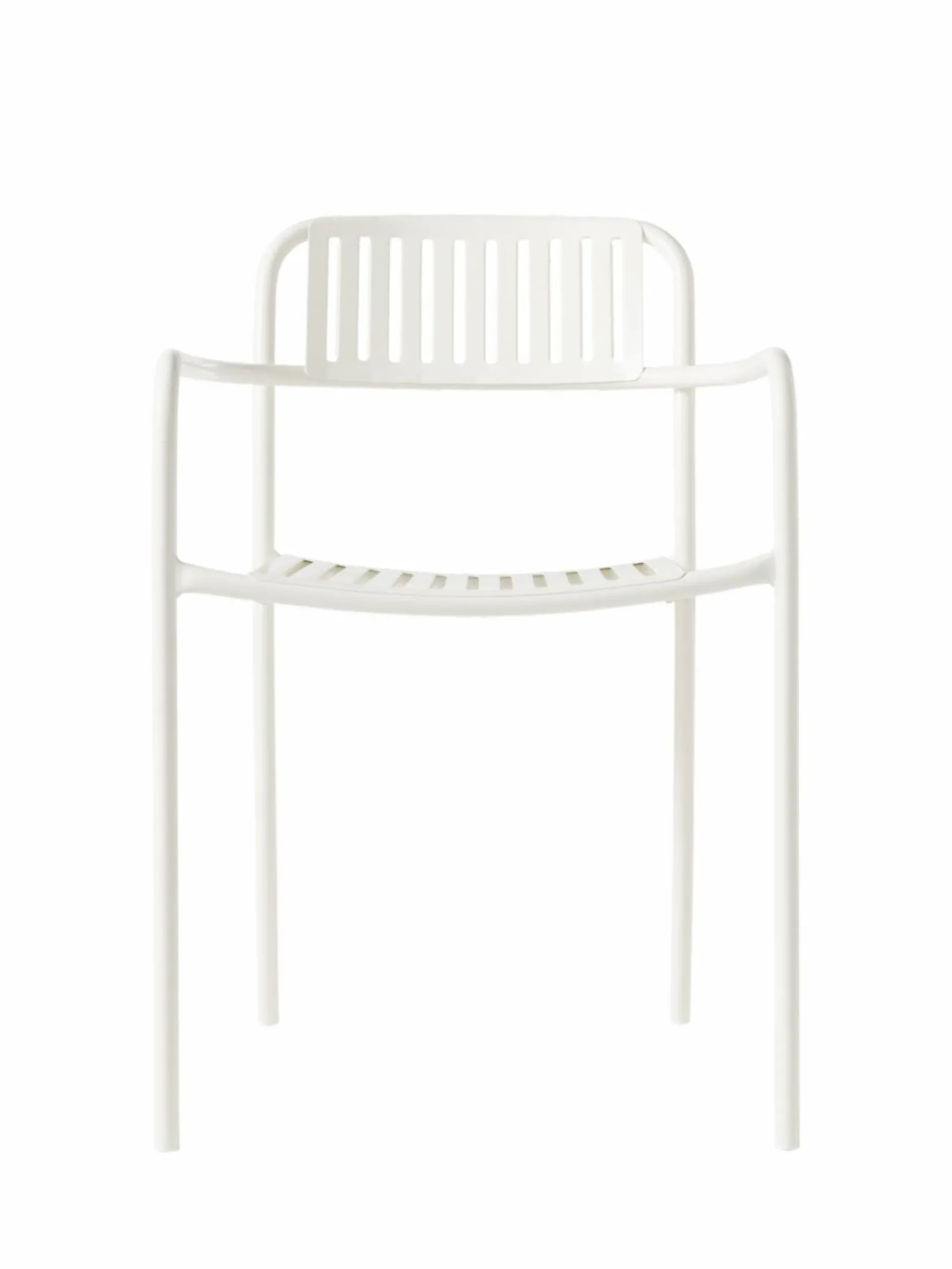 TOLIX Fauteuil lames Patio - Blanc Pur