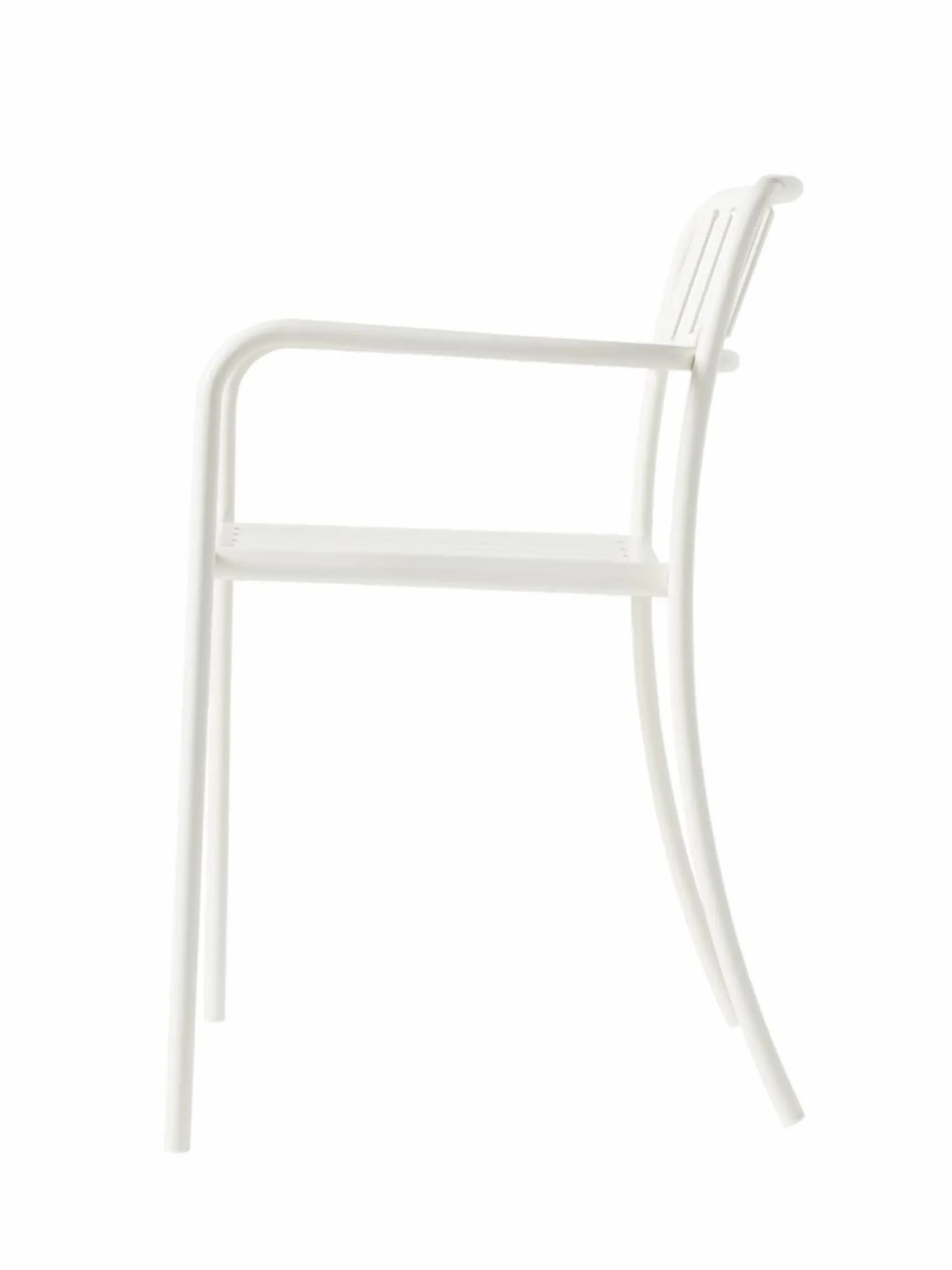 TOLIX Fauteuil lames Patio - Blanc Pur