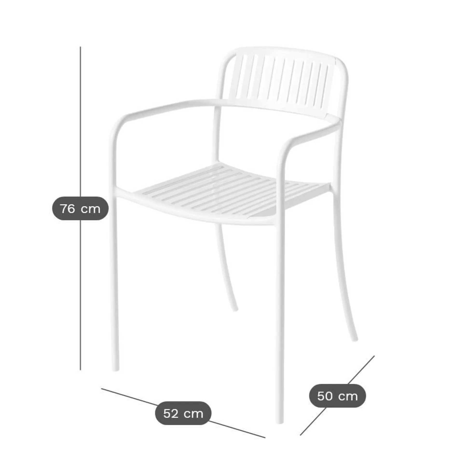 TOLIX Fauteuil lames Patio - Vert Mousse