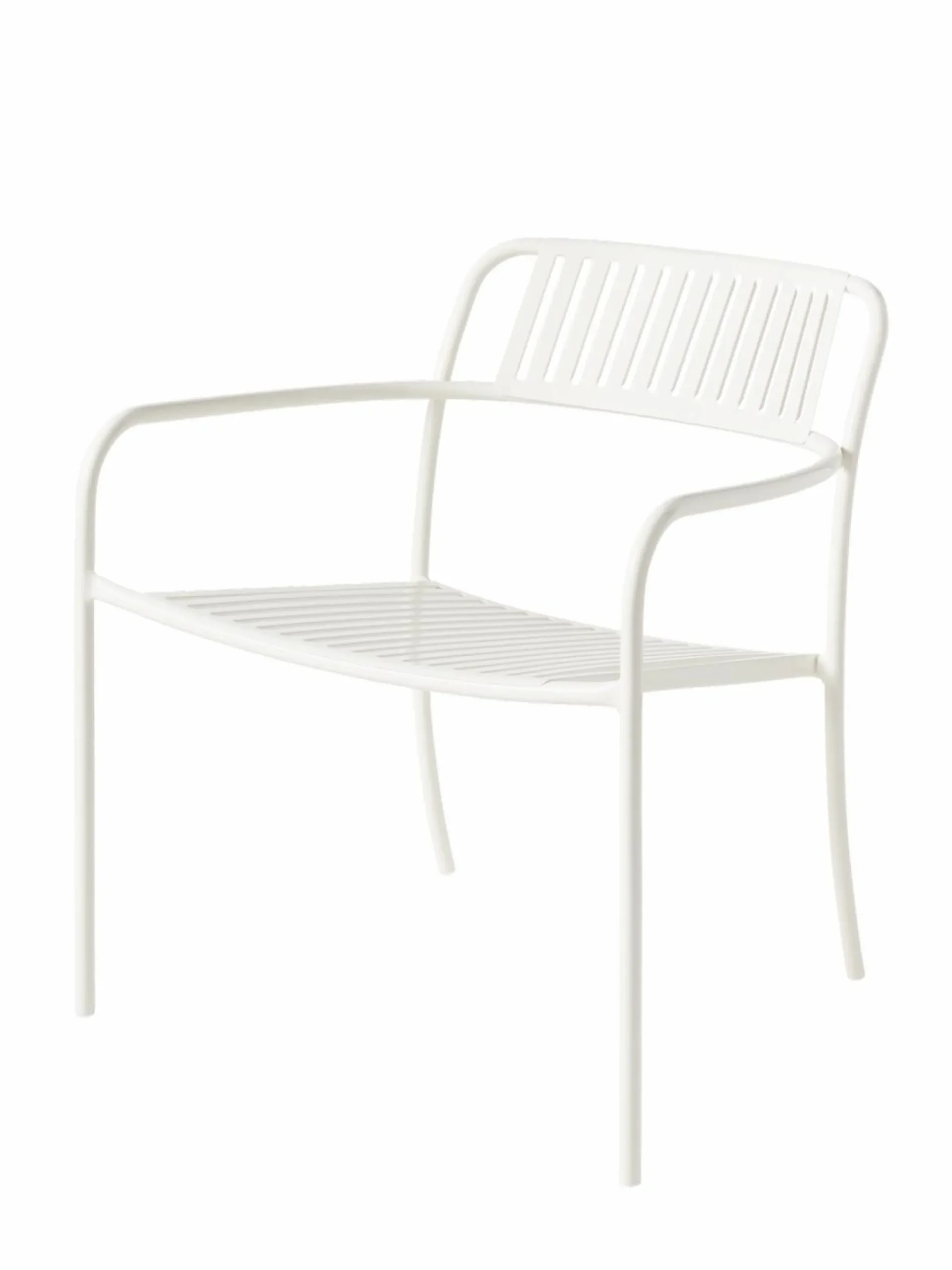 TOLIX Fauteuil lounge lames Patio - Blanc Pur