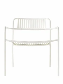 TOLIX Fauteuil lounge lames Patio - Blanc Pur
