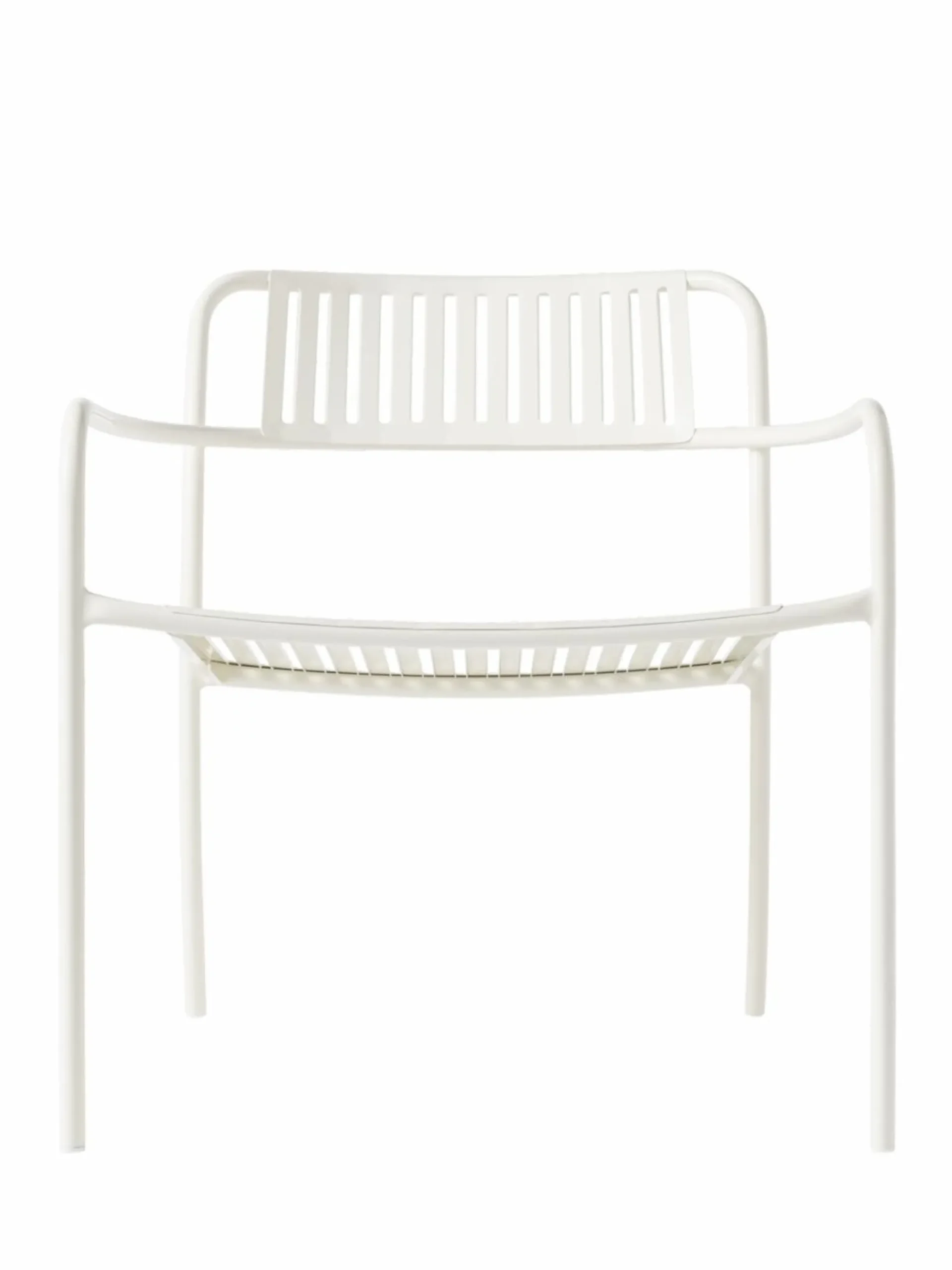 TOLIX Fauteuil lounge lames Patio - Blanc Pur