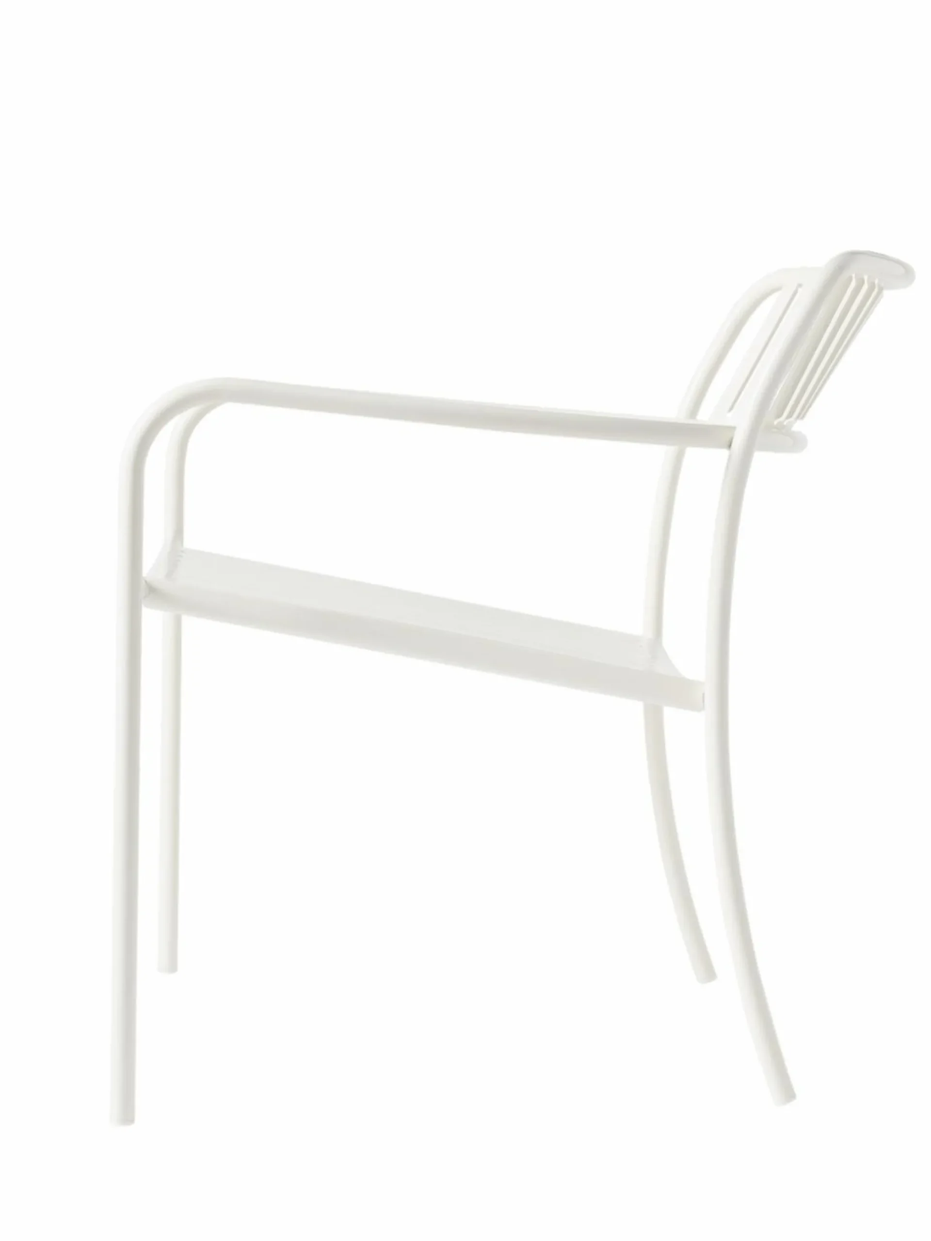 TOLIX Fauteuil lounge lames Patio - Blanc Pur