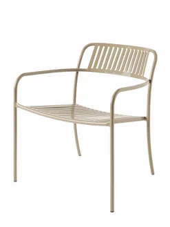 TOLIX Fauteuil lounge lames Patio - Beige Gris