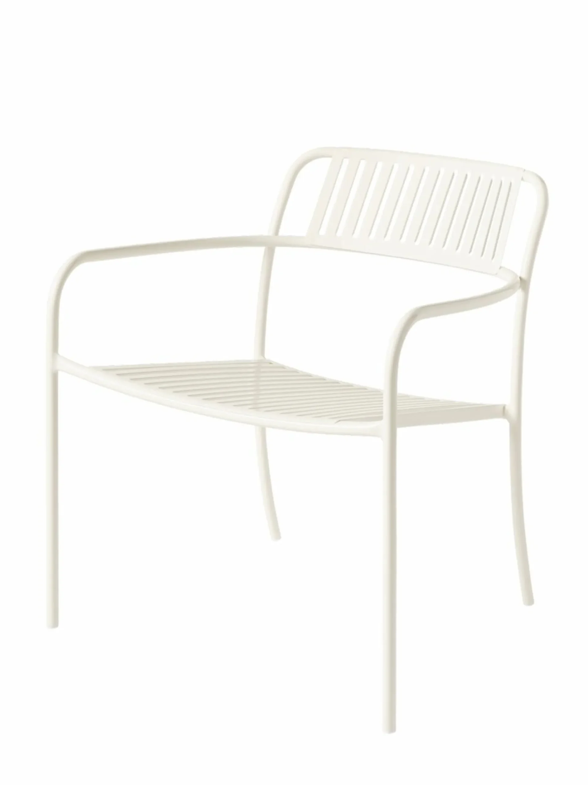 TOLIX Fauteuil lounge lames Patio - Blanc Perlé