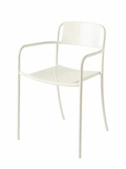 TOLIX Fauteuil plein Patio - Blanc Perlé