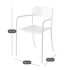 TOLIX Fauteuil plein Patio - Blanc Pur