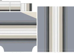 TRADILINGE Housse de couette percale Marlow Acier - 140 x 200 cm