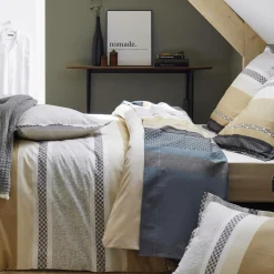 TRADILINGE Parure de lit percale Marlow Acier TRADILINGE - 140 x 200 cm