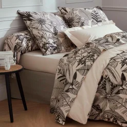 TRADILINGE Taie de traversin percale Alba noir - 86 x 200 cm