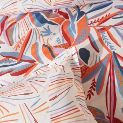 TRADILINGE Taie oreiller coton Perroquet Salsa - 50 x 70 cm