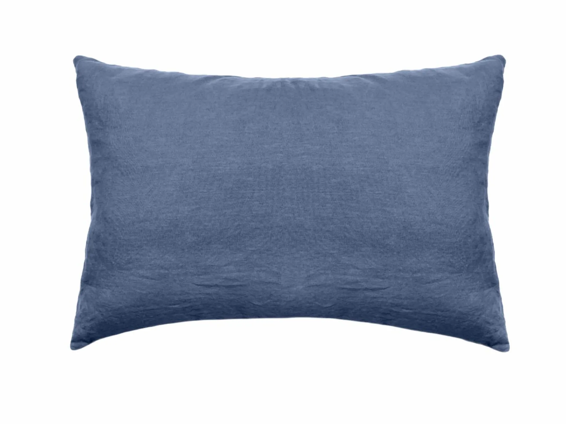 VENT DU SUD Taie d'oreiller lin lavé Salomé - Bleu Indigo - Taie d'oreiller 50 x 70 cm