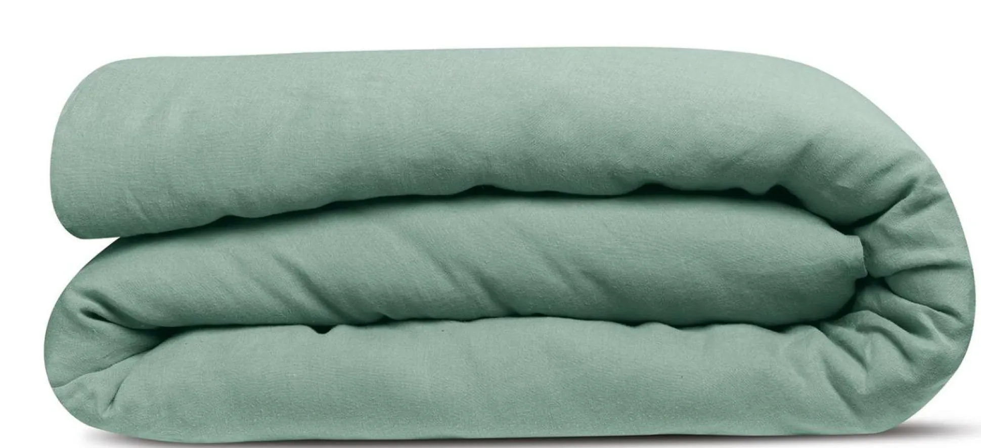 VIVARAISE Housse de couette chanvre Kala - Sauge - 260 x 240 cm