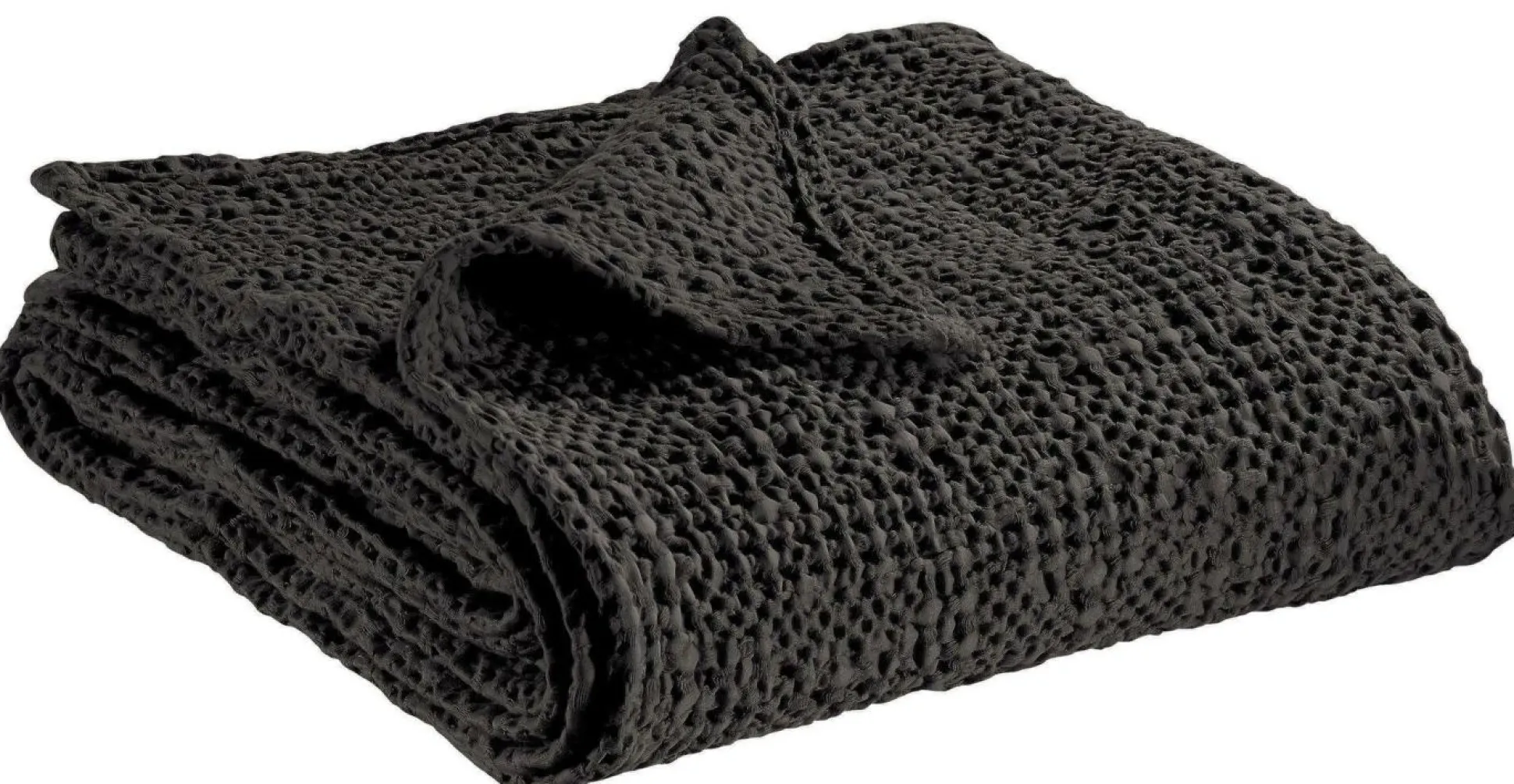 VIVARAISE Jeté de lit Tana - Carbone - 180 x 260 cm - Jeté de lit