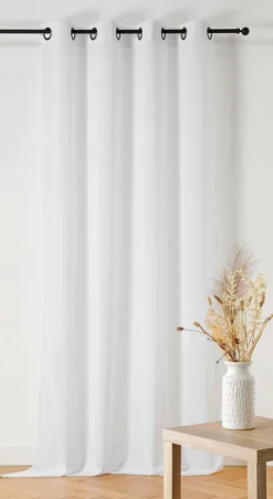 Voilage recyclé Lancelot - Blanc - 145 x 240 cm